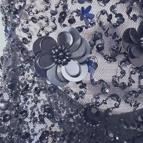 Adrianna Papell Navy Sequin Dress - Picture 11 of 16